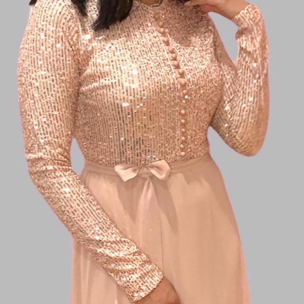A-line maxi Sequin Maxi Dress